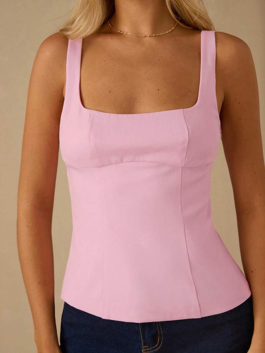 Top Regata Feminina de Veludo com Brilho e Laço nas Costas