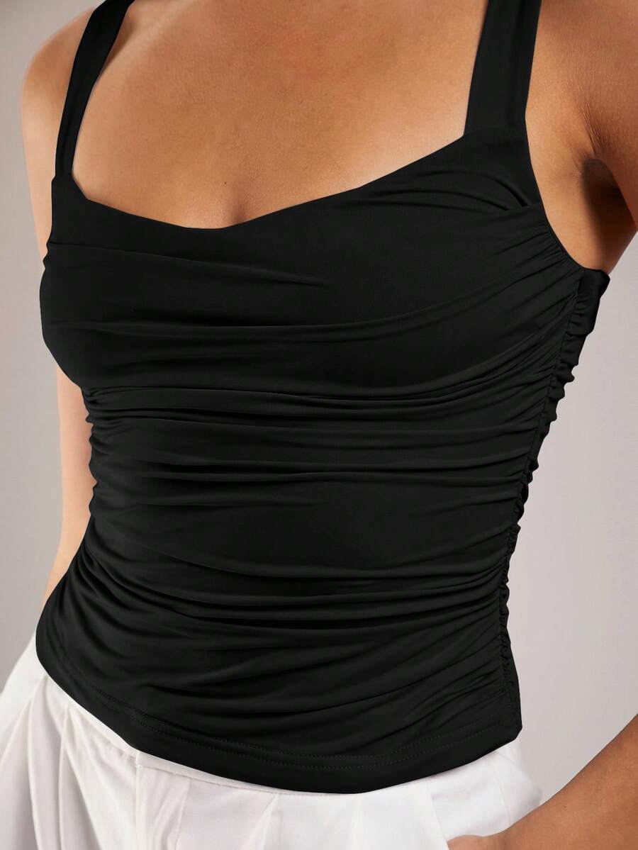 Regata Feminina Minimalista de Cor Sólida