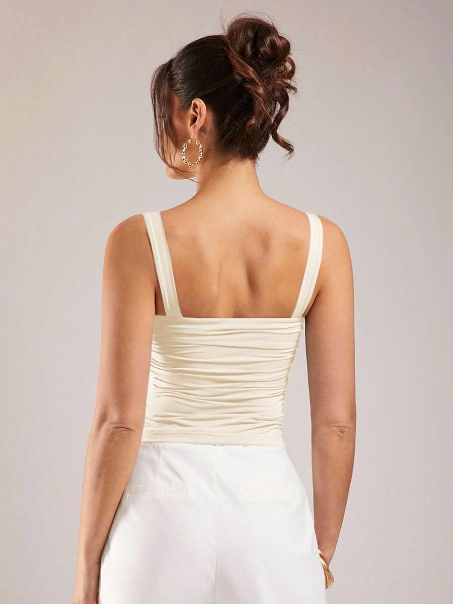 Regata Feminina Minimalista de Cor Sólida