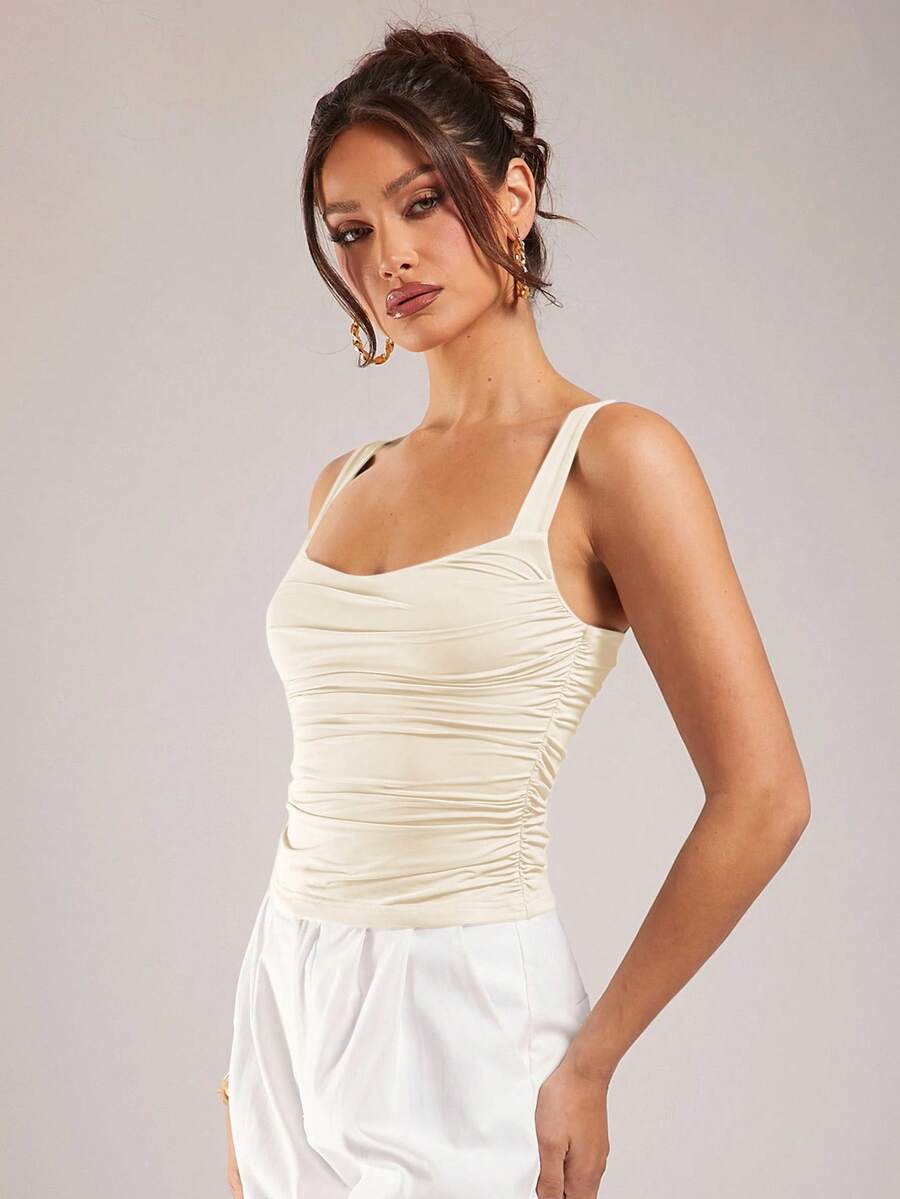 Regata Feminina Minimalista de Cor Sólida