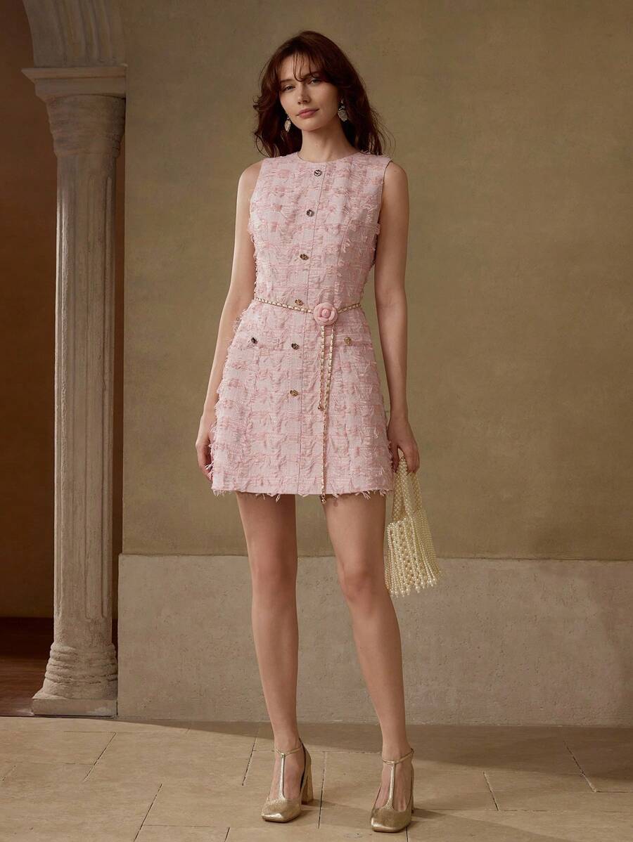 Vestido Mini Premium com Botões e Cinto