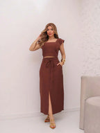 Conjunto  Cropped e Saia Alfaiataria Marrant