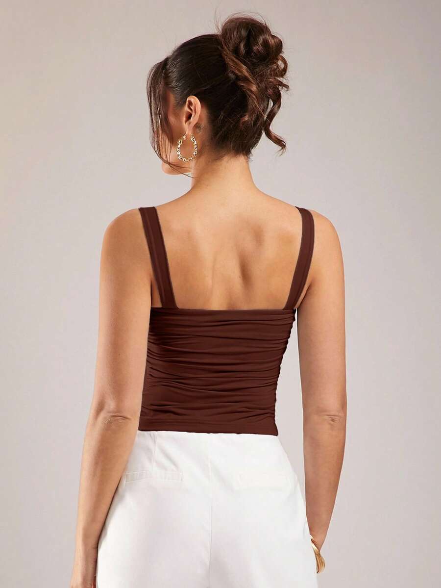 Regata Feminina Minimalista de Cor Sólida