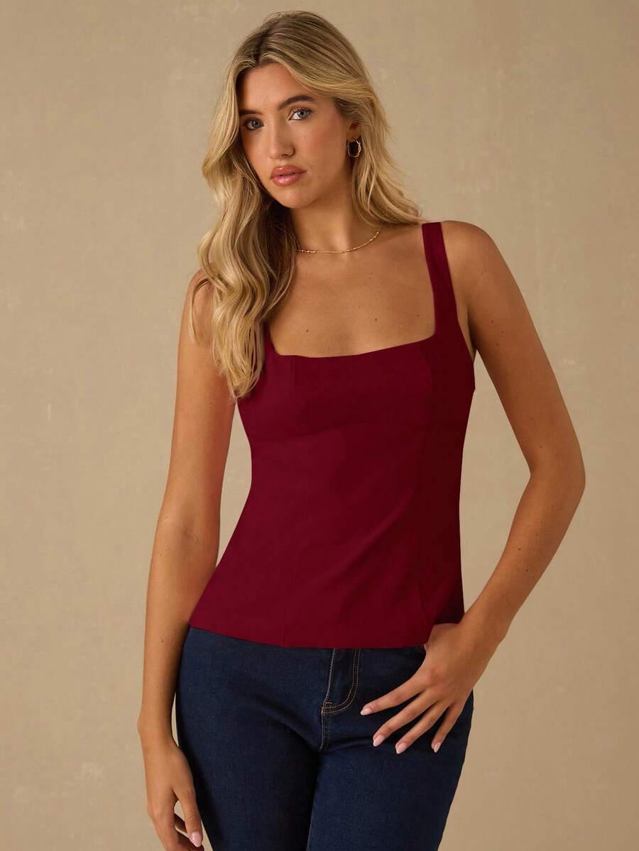 Top Regata Feminina de Veludo com Brilho e Laço nas Costas