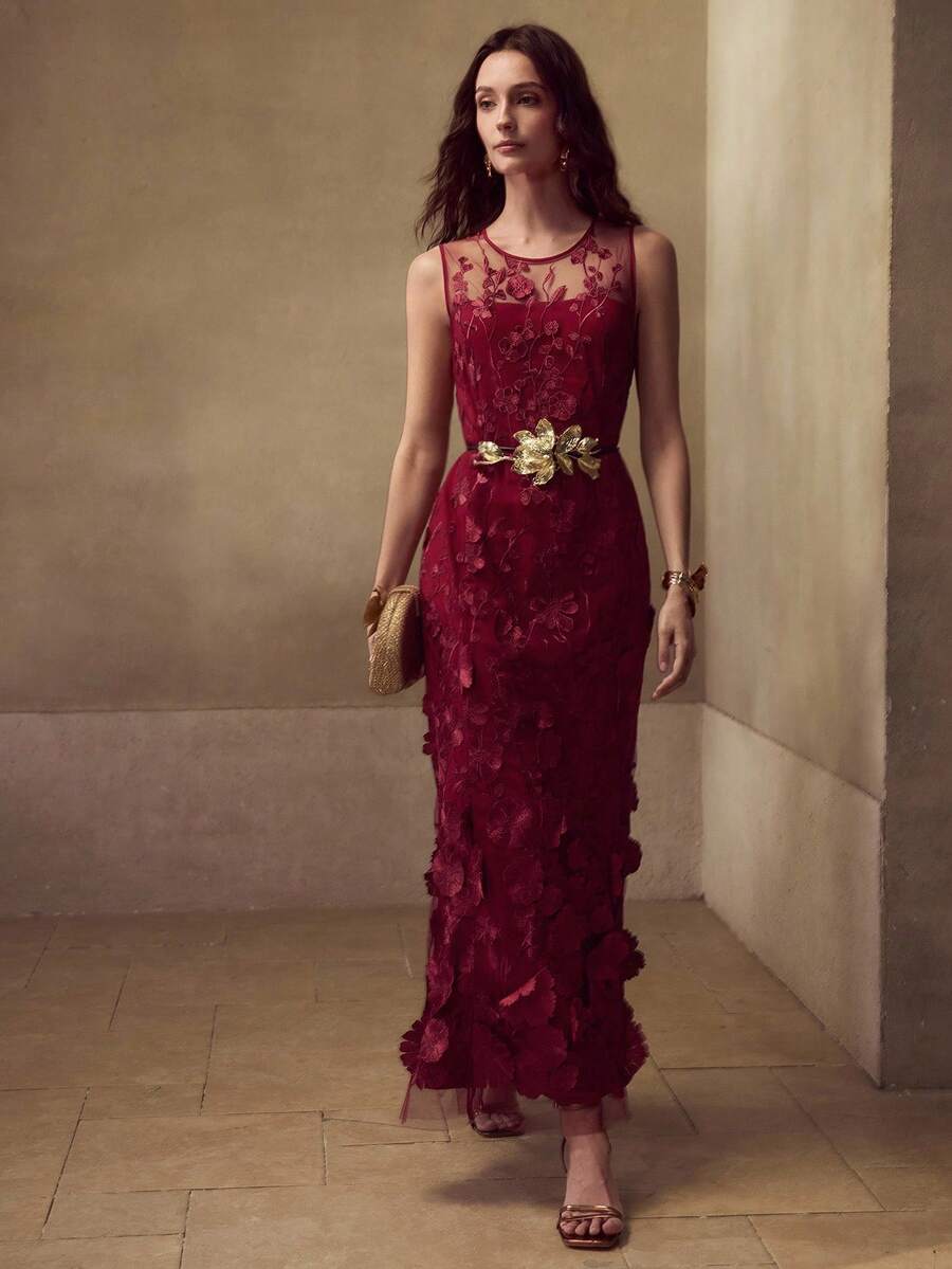 Vestido Floral Contorno