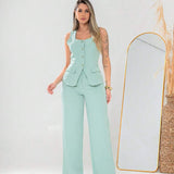 Conjunto de colete e calça Pantalona