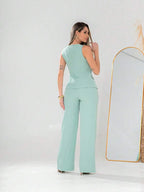 Conjunto de colete e calça Pantalona