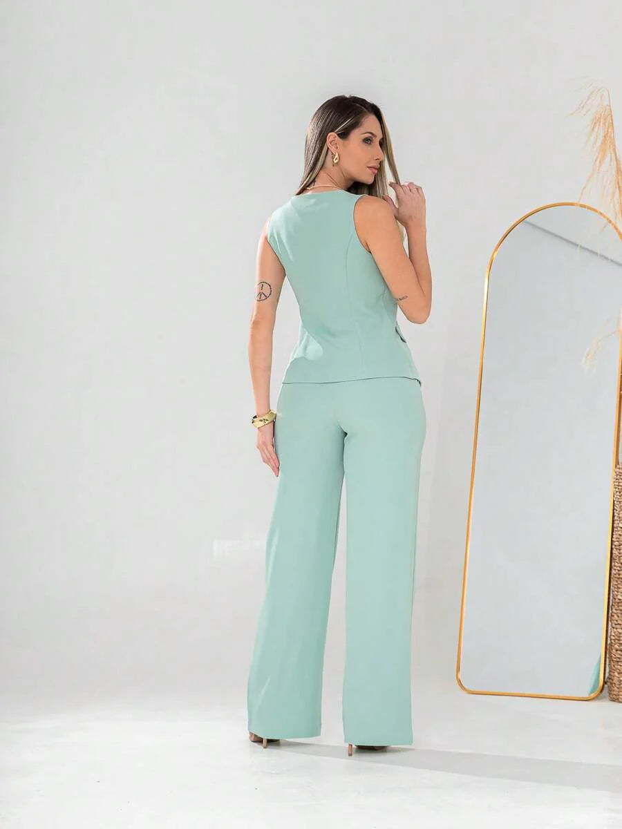 Conjunto de colete e calça Pantalona