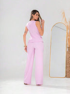 Conjunto de colete e calça Pantalona