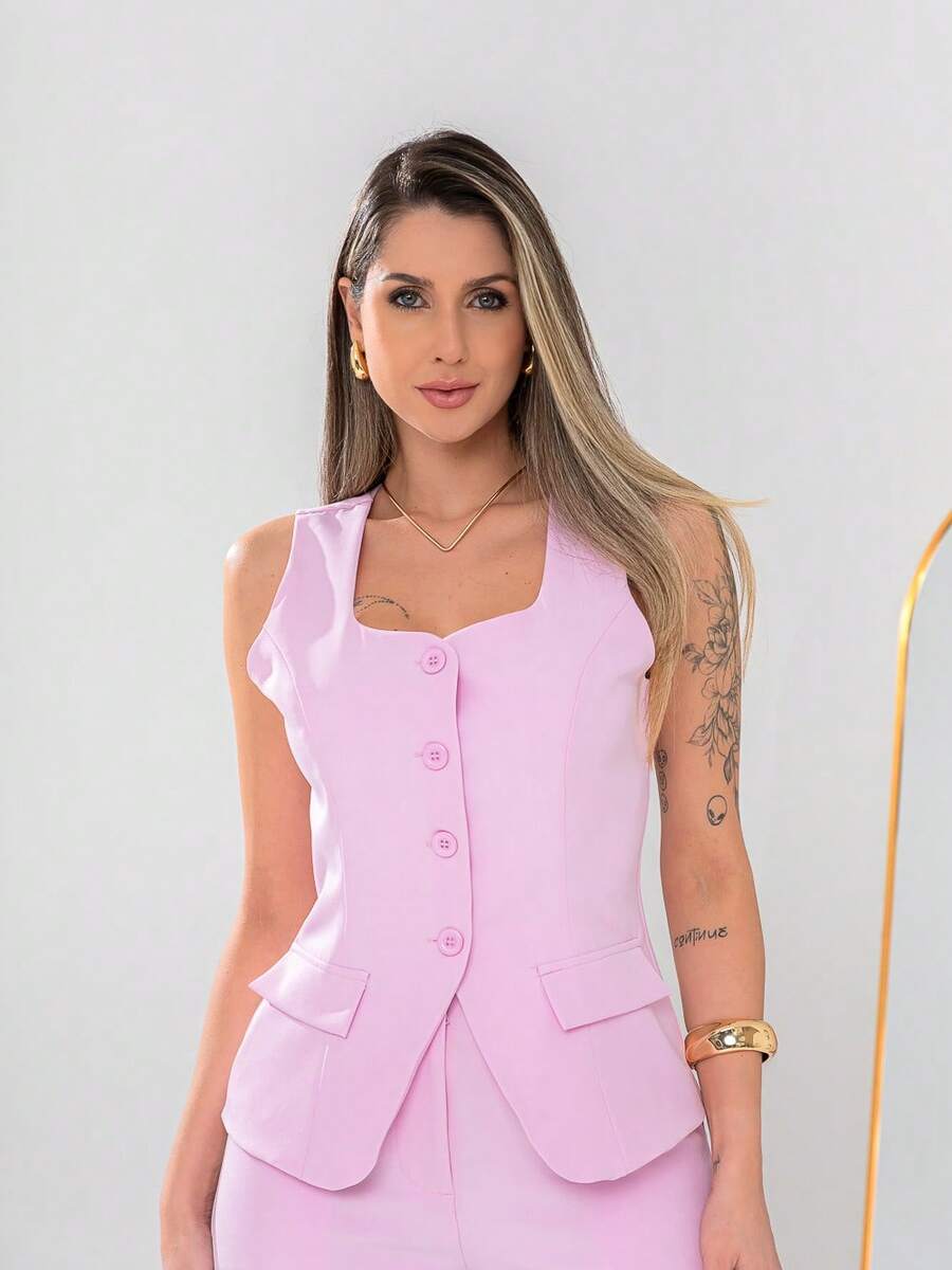 Conjunto de colete e calça Pantalona