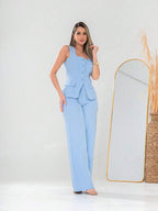 Conjunto de colete e calça Pantalona