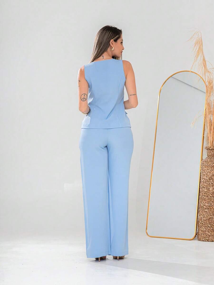 Conjunto de colete e calça Pantalona