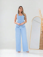 Conjunto de colete e calça Pantalona