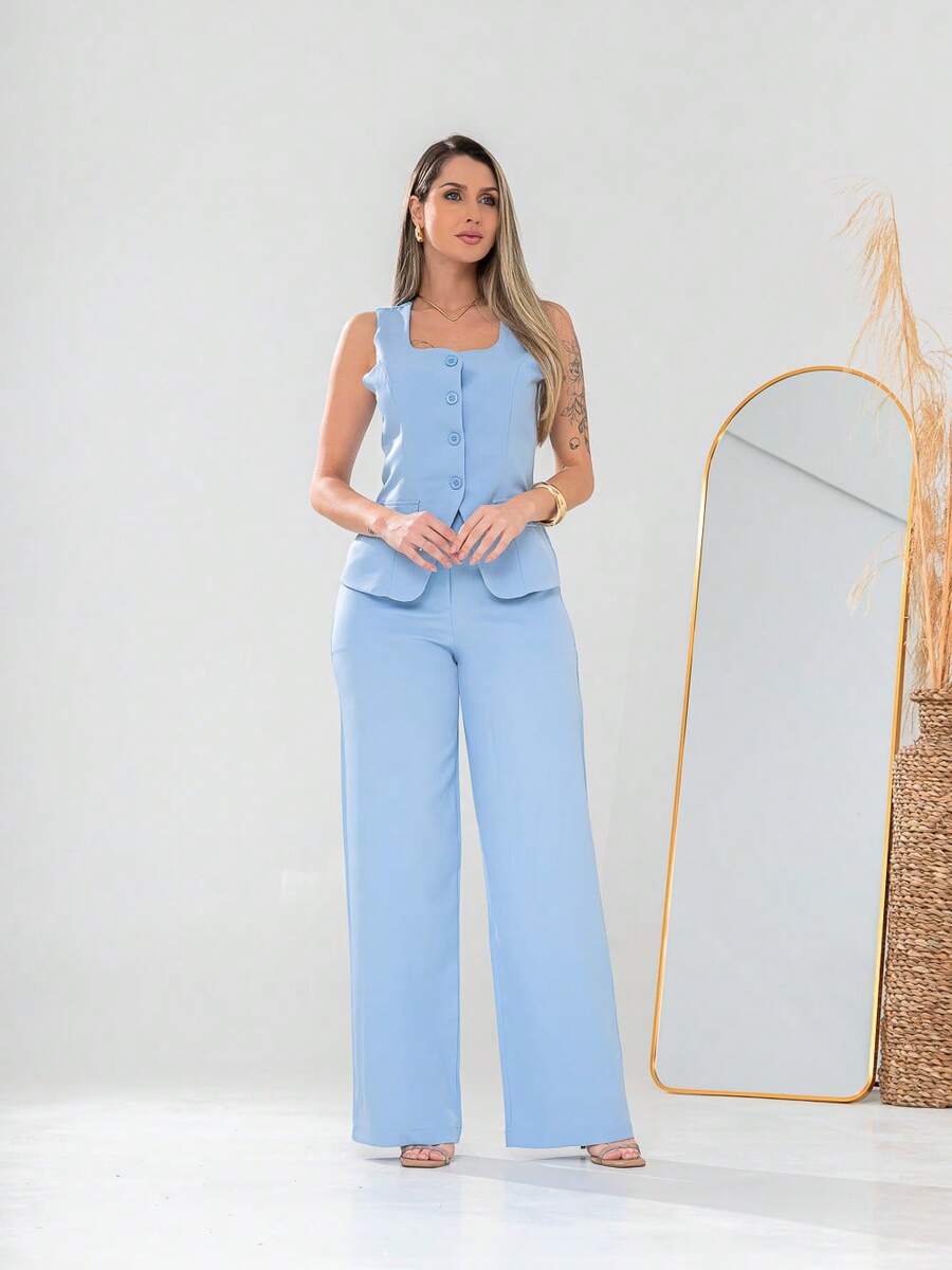 Conjunto de colete e calça Pantalona