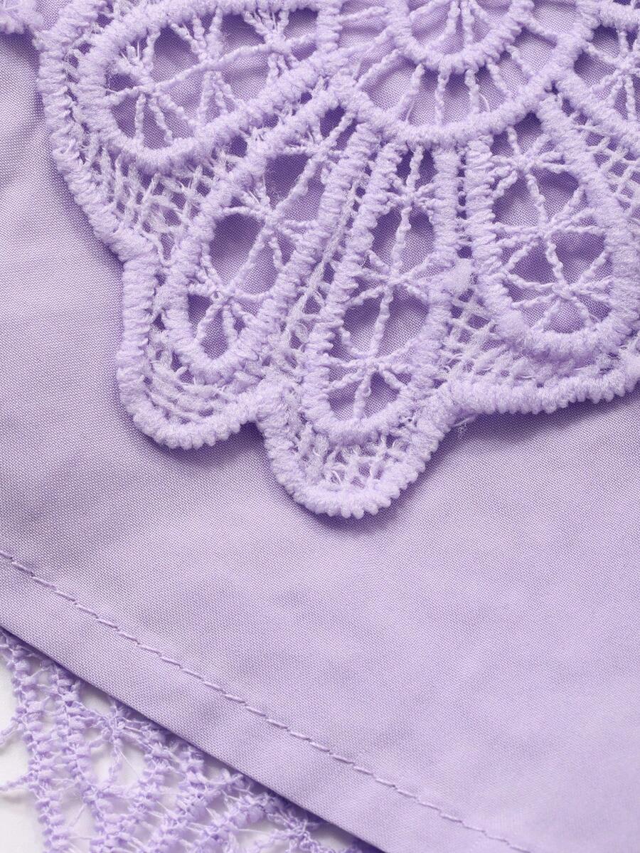 Vestido Elegante de Renda Vazada