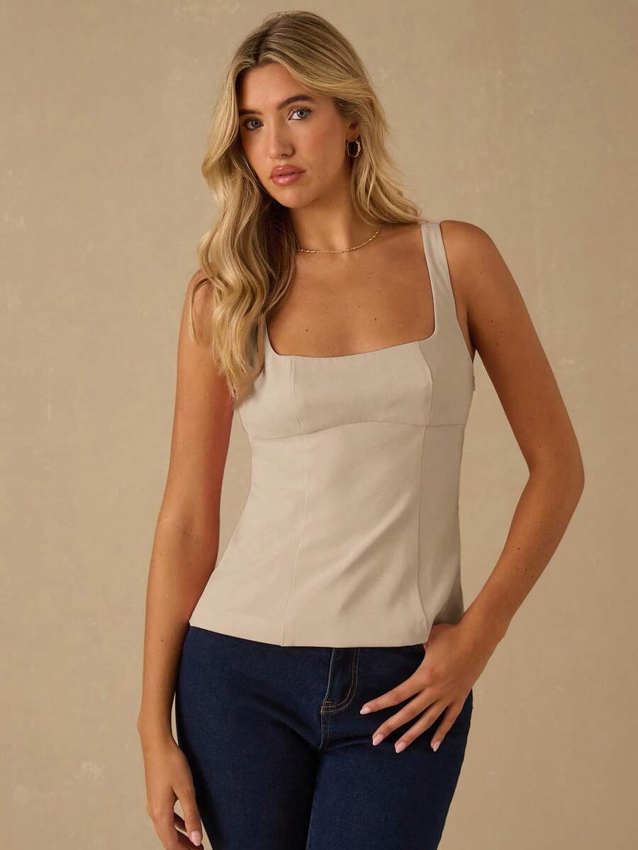 Top Regata Feminina de Veludo com Brilho e Laço nas Costas