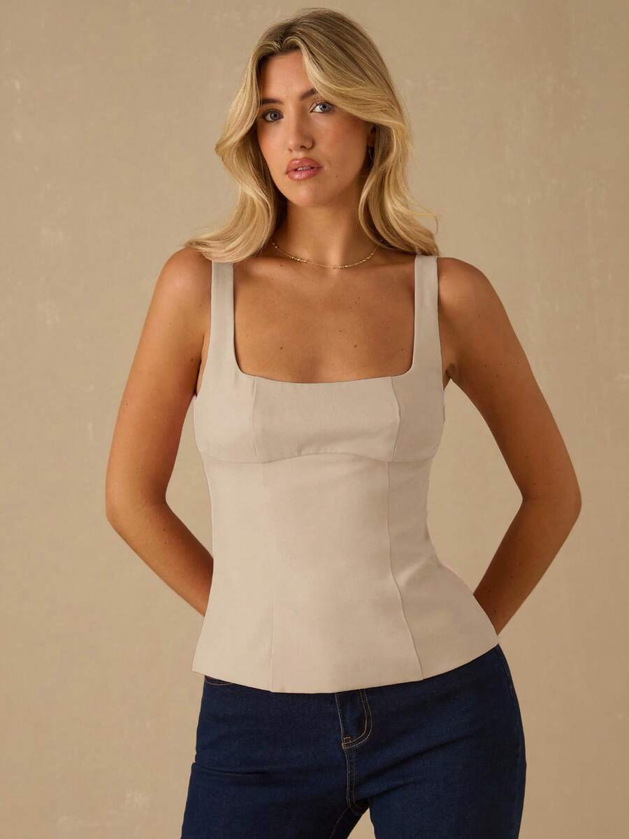 Top Regata Feminina de Veludo com Brilho e Laço nas Costas