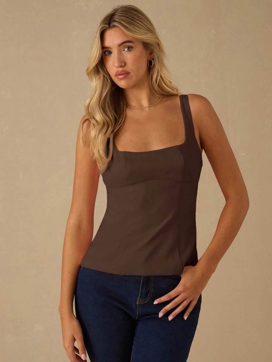 Top Regata Feminina de Veludo com Brilho e Laço nas Costas