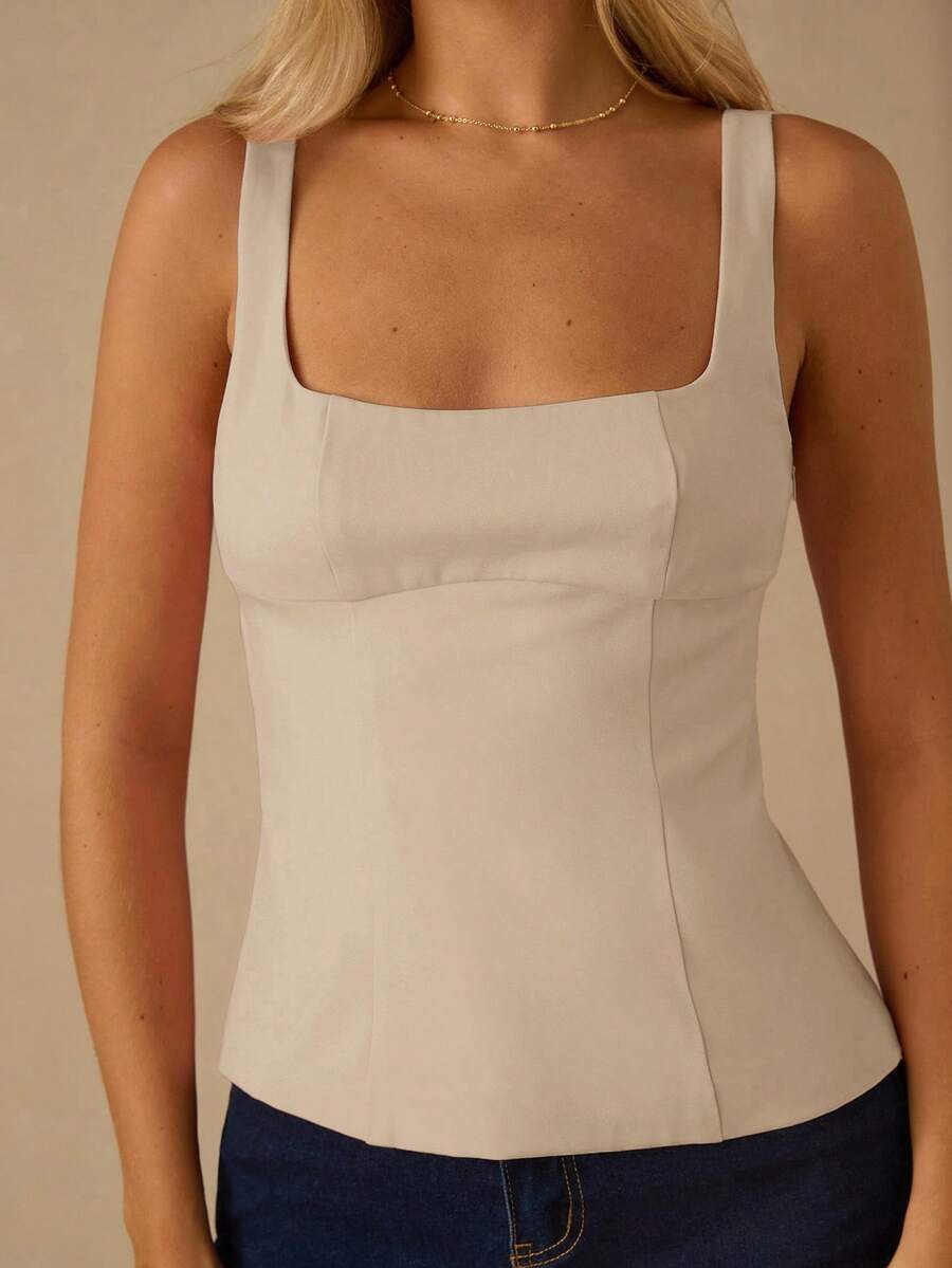 Top Regata Feminina de Veludo com Brilho e Laço nas Costas