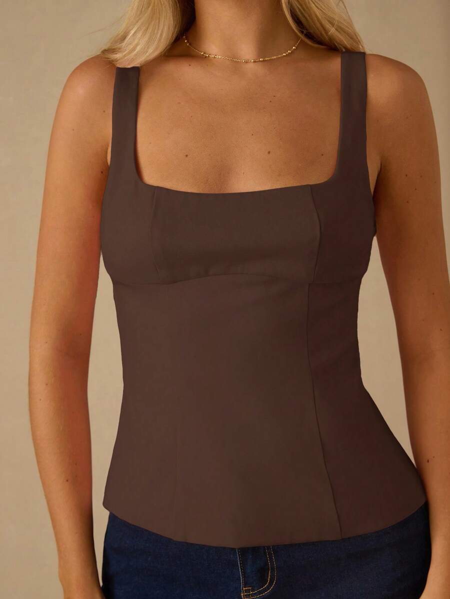 Top Regata Feminina de Veludo com Brilho e Laço nas Costas