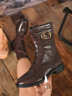 Botas de Cano Médio com Salto Grosso - Estilo Ocidental