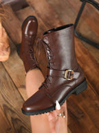 Botas de Cano Médio com Salto Grosso - Estilo Ocidental