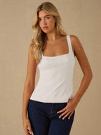 Top Regata Feminina de Veludo com Brilho e Laço nas Costas