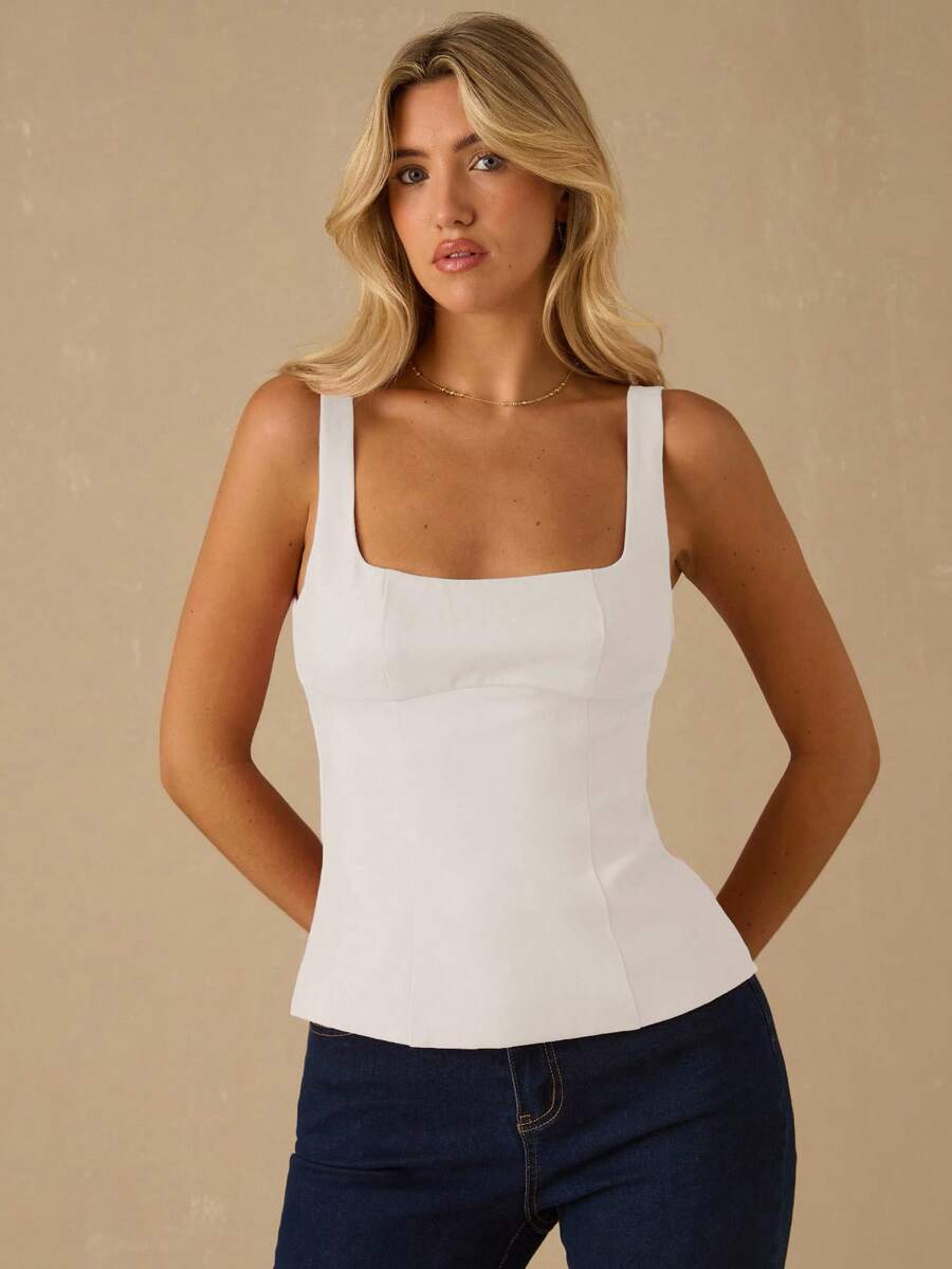 Top Regata Feminina de Veludo com Brilho e Laço nas Costas