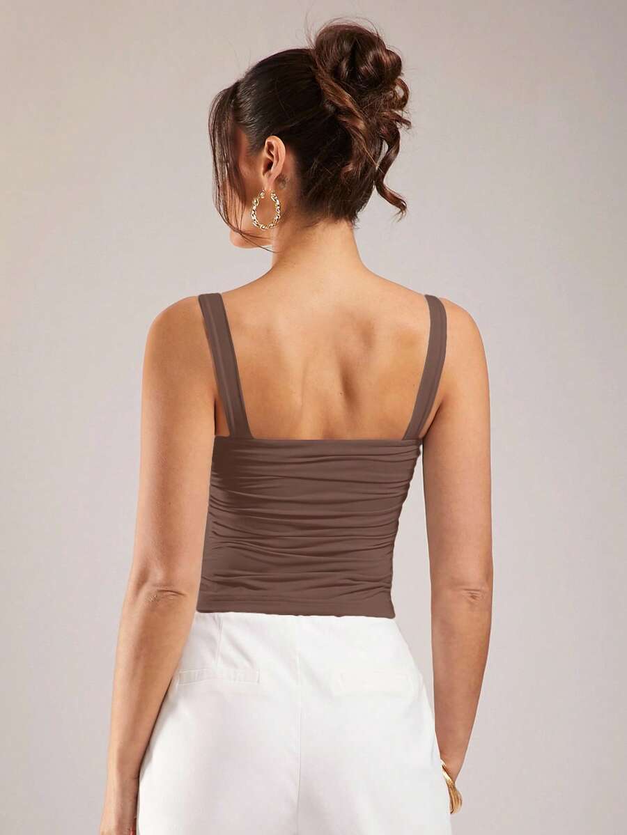 Regata Feminina Minimalista de Cor Sólida