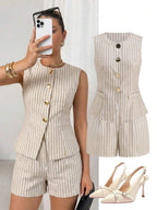 Conjunto Véra 2 Peças com Colete Metálico