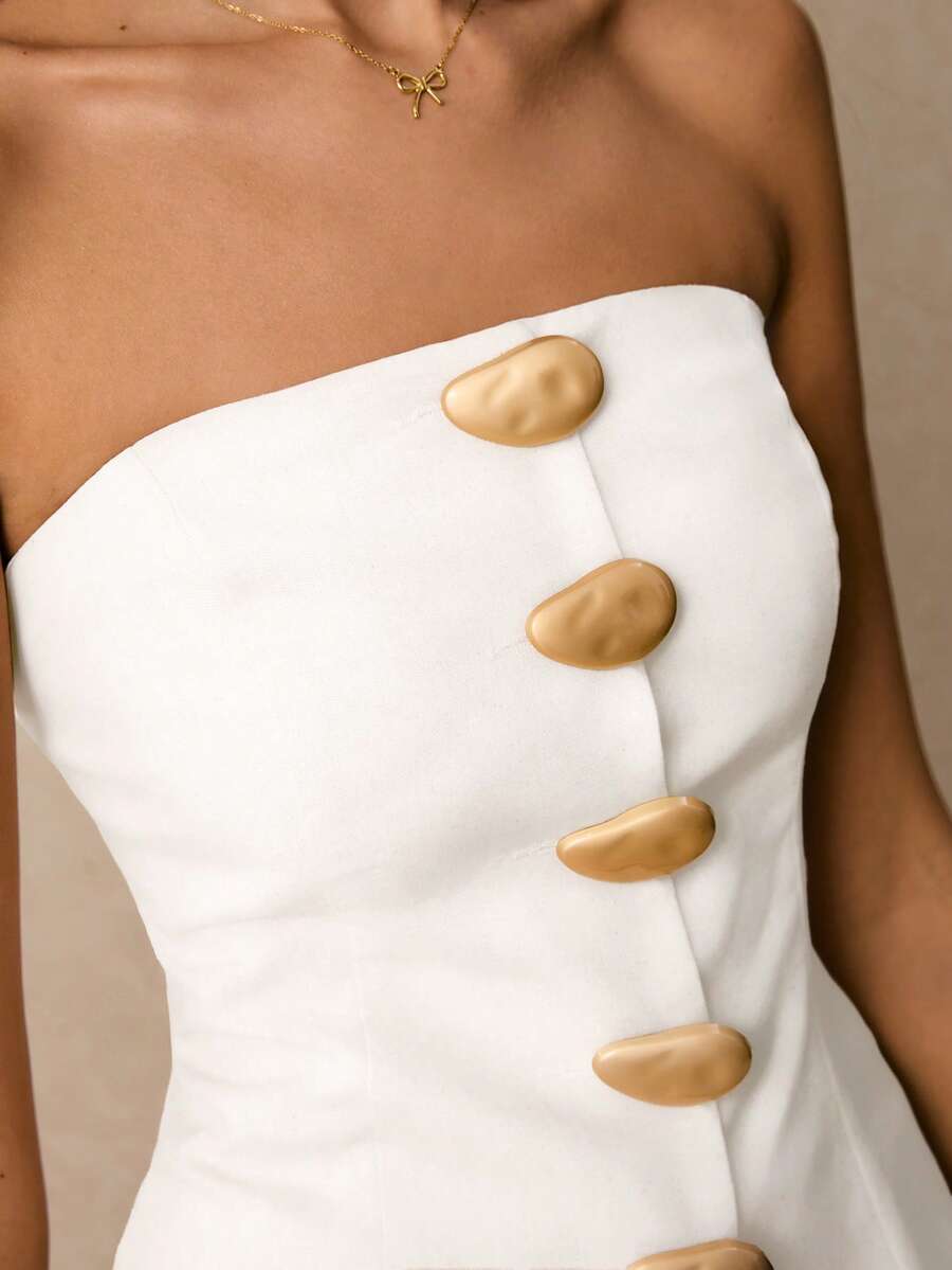 Conjunto Chic – 2 Peças com Top Bandeau e Mini Saia