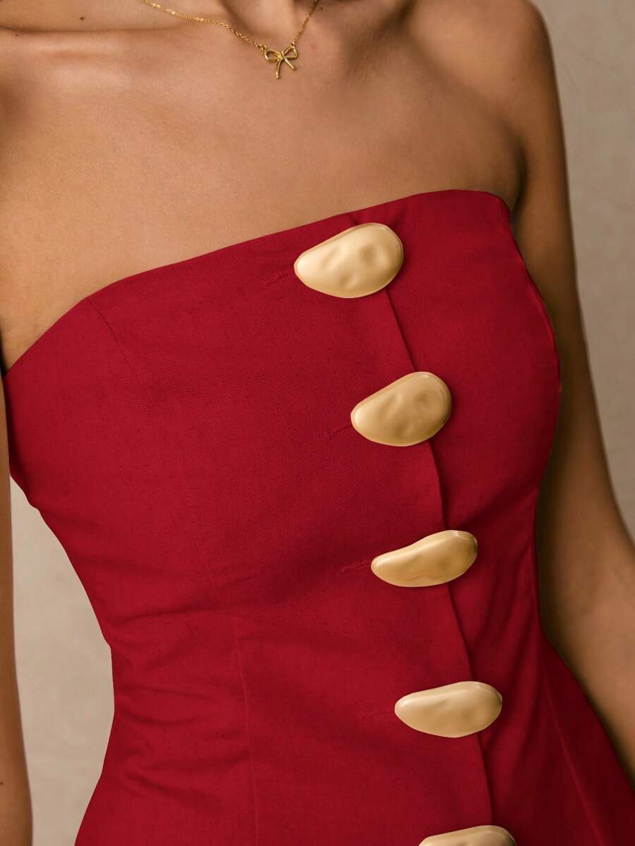 Conjunto Chic – 2 Peças com Top Bandeau e Mini Saia