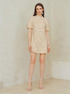 Vestido Mini Premium com Detalhes em Pérolas e Lantejoulas