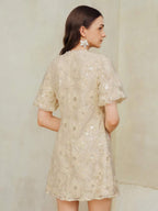 Vestido Mini Premium com Detalhes em Pérolas e Lantejoulas