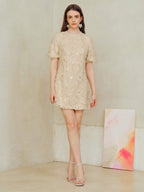 Vestido Mini Premium com Detalhes em Pérolas e Lantejoulas