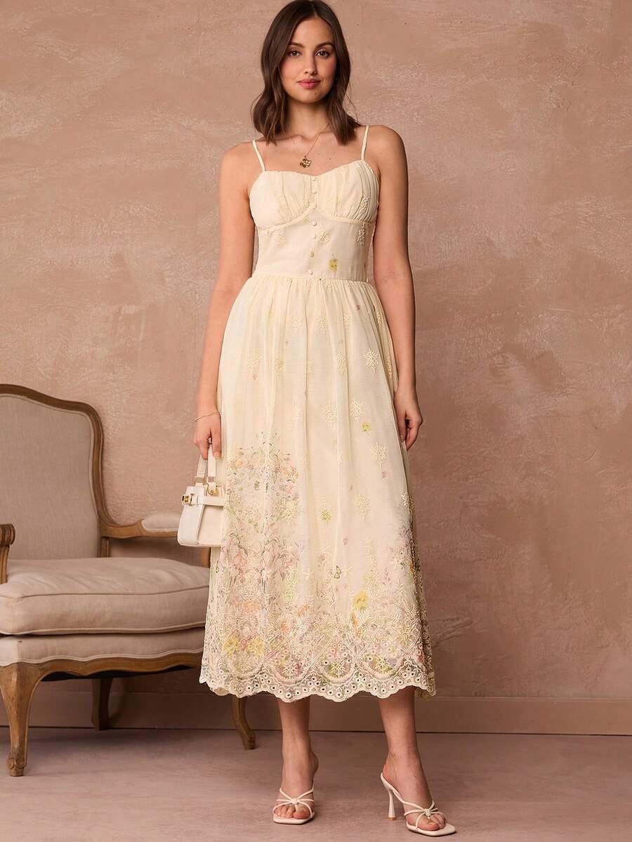 Vestido Slip Floral Damasco Elegance